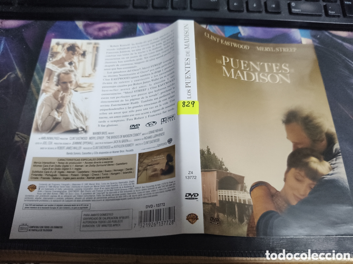 Cinema: Car&aacute;tula DVD - los puentes de Madison