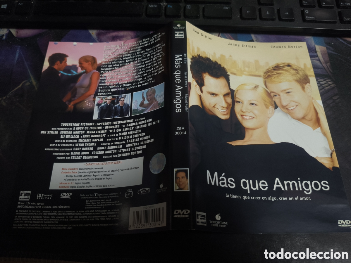 Cinema: Car&aacute;tula DVD - m&aacute;s que amigos