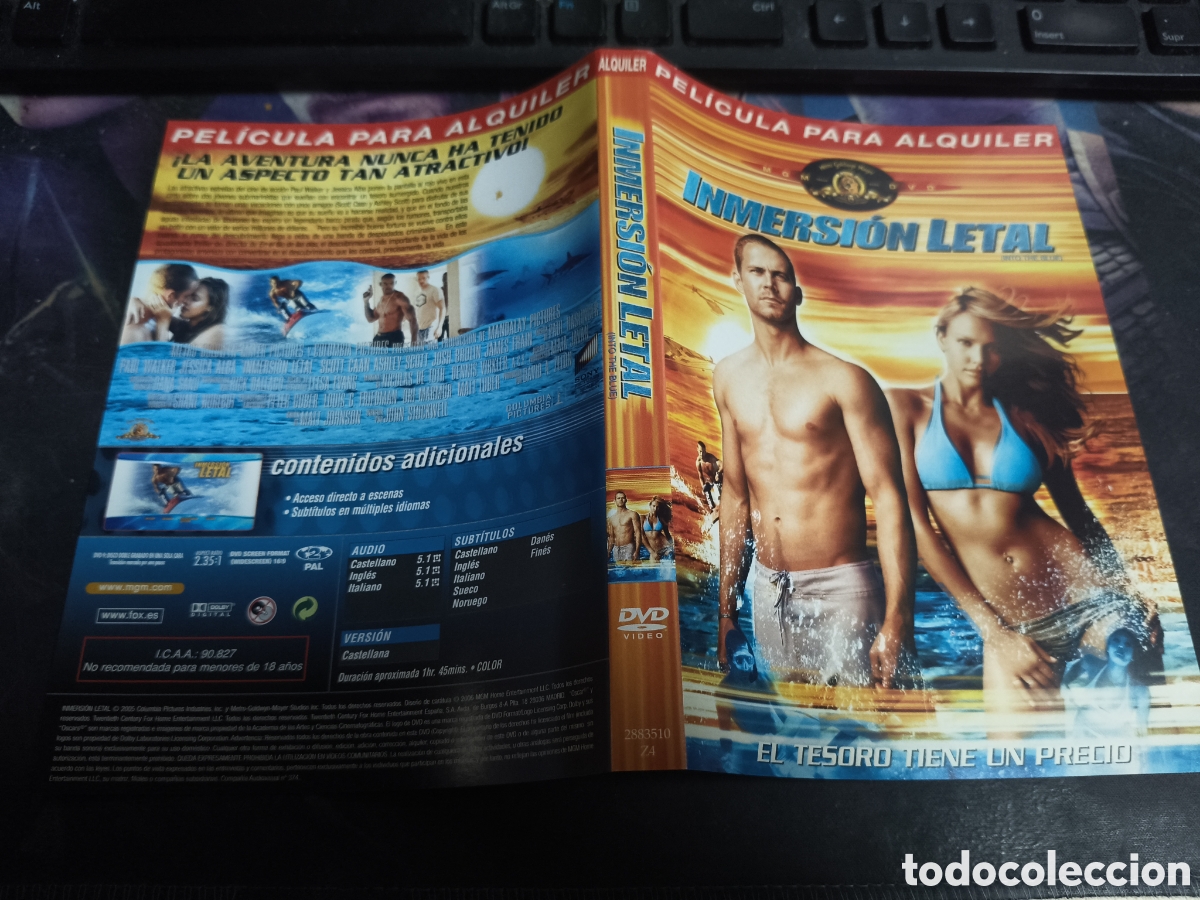 Cinema: Car&aacute;tula DVD - inmersi&oacute;n letal