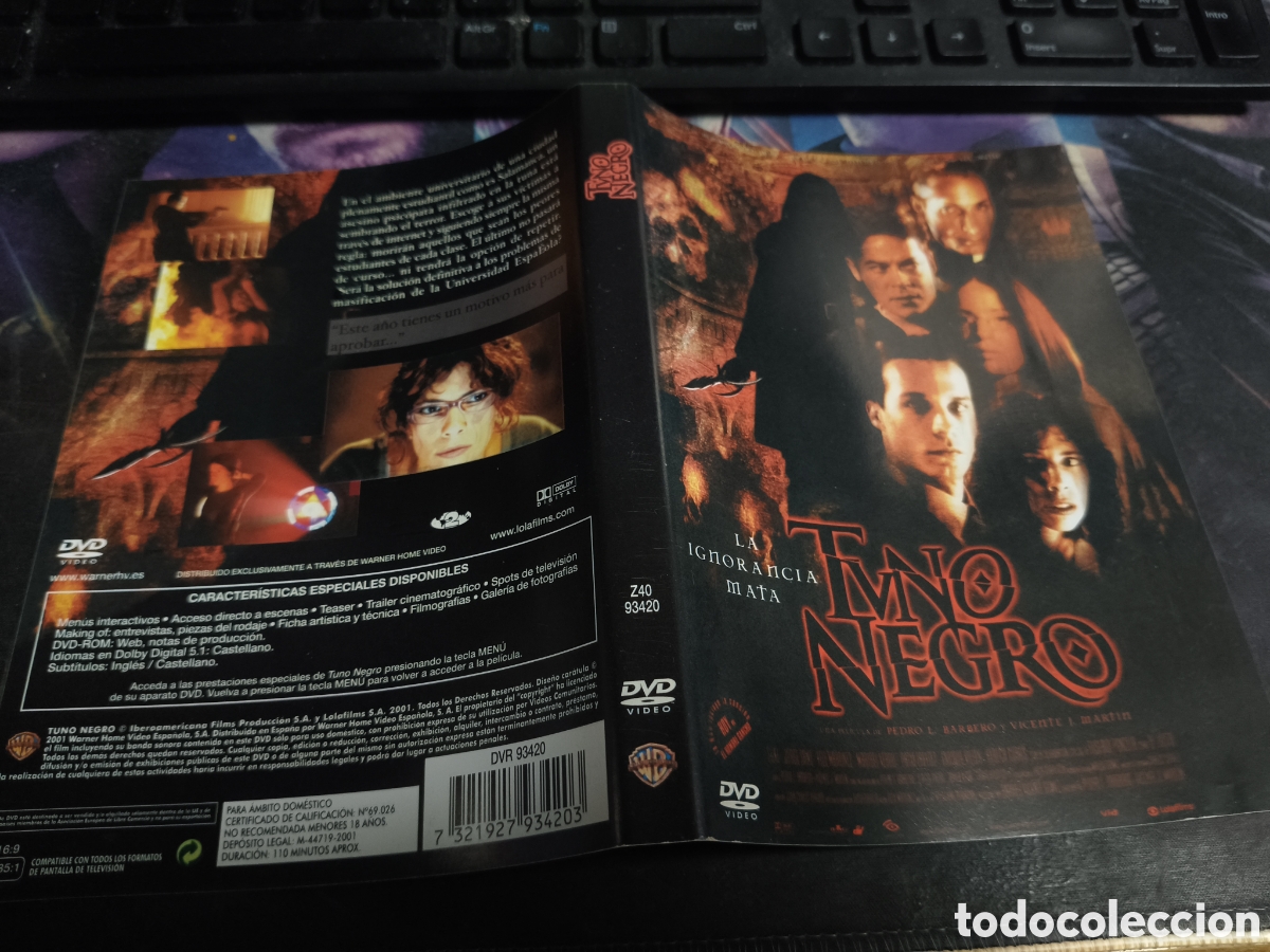 Cinema: Car&aacute;tula DVD - tvno negro