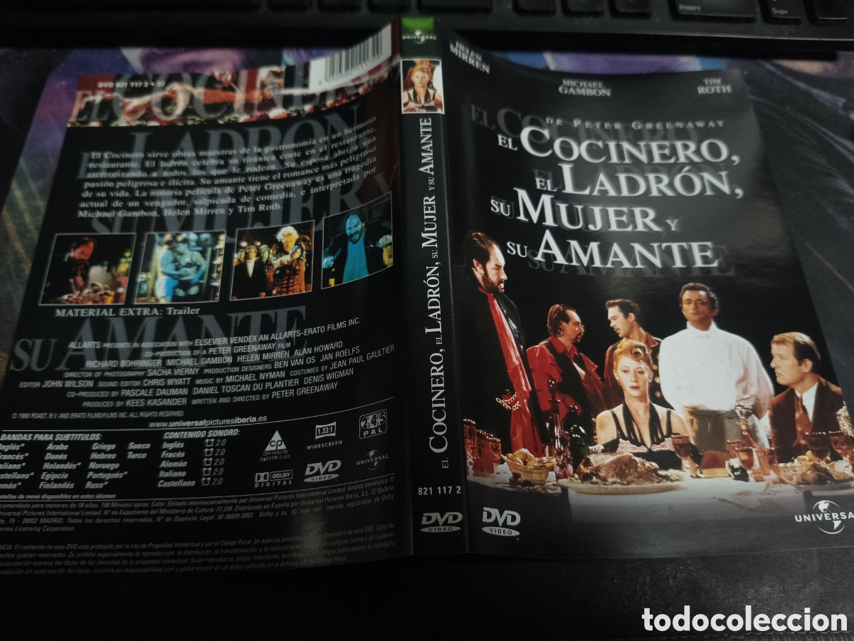 Cinema: Car&aacute;tula DVD - el cocinero el ladr&oacute;n su mujer y su amante