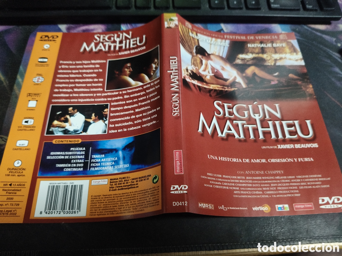 Cinema: Car&aacute;tula DVD - seg&uacute;n matthieu