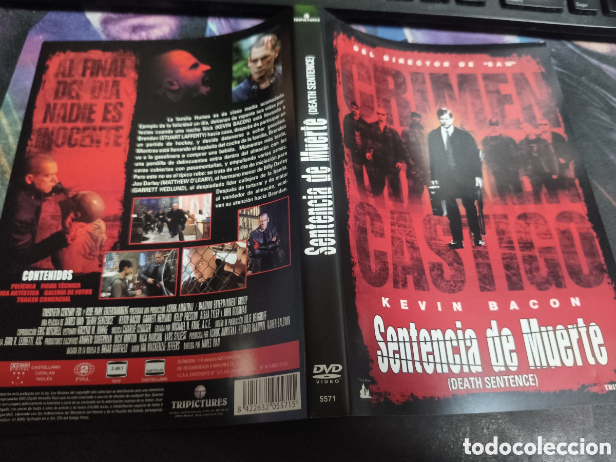 Cinema: Car&aacute;tula DVD - sentencia de muerte