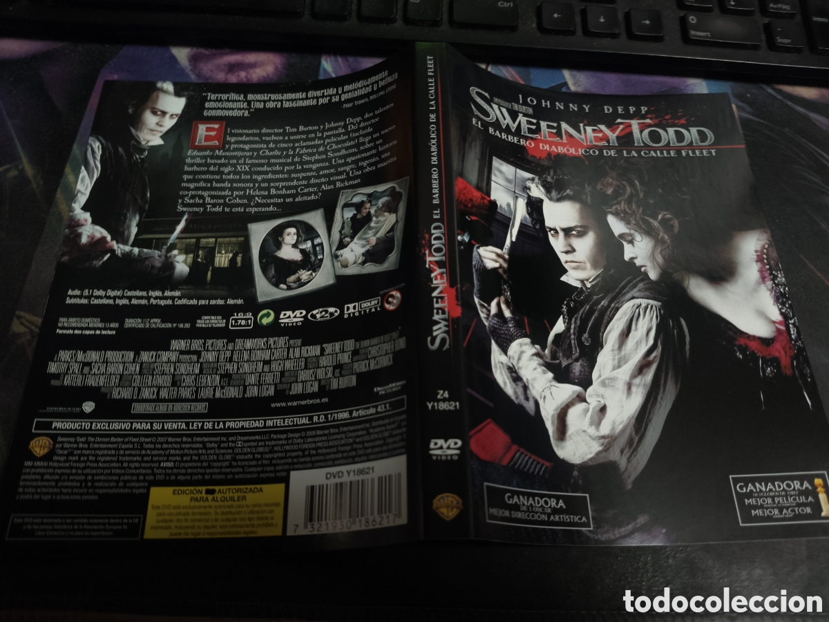 Cinema: Car&aacute;tula DVD - sweeney todd