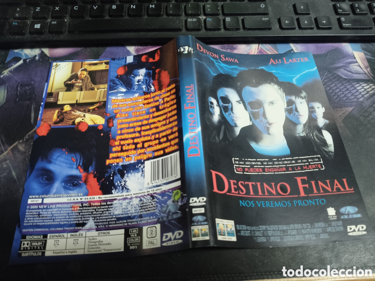 Cinema: Car&aacute;tula DVD - destino final