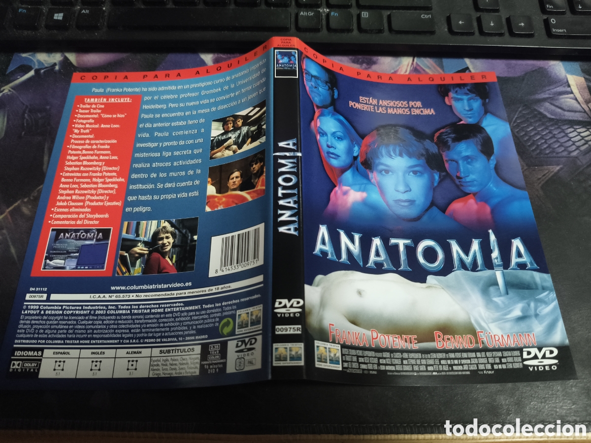 Cine: Car&aacute;tula DVD - anatom&iacute;a