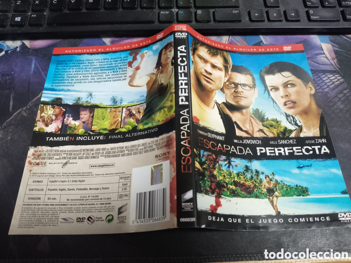 Cine: Car&aacute;tula DVD - escapada perfecta