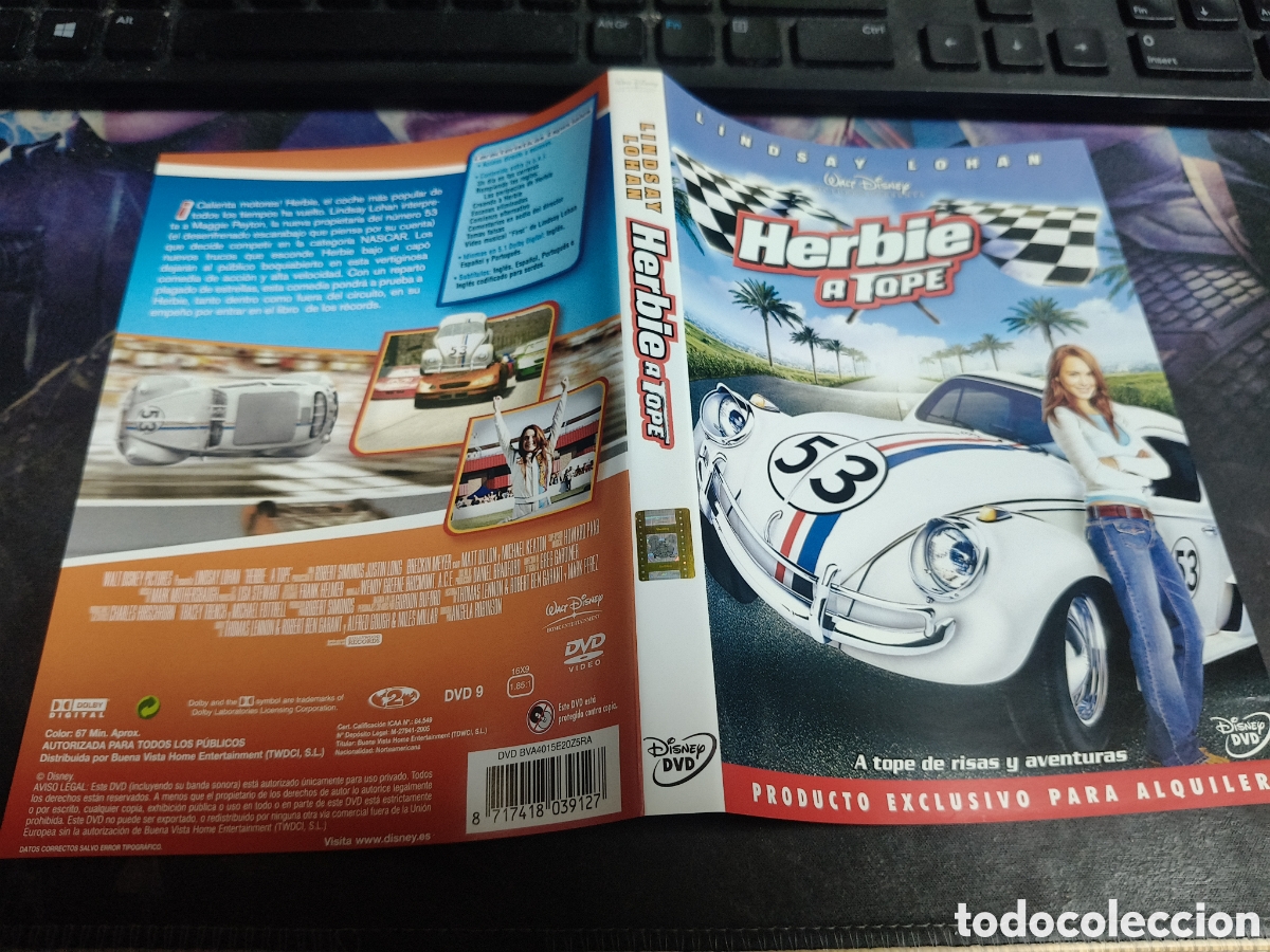 Cine: Car&aacute;tula DVD - herbie a tope