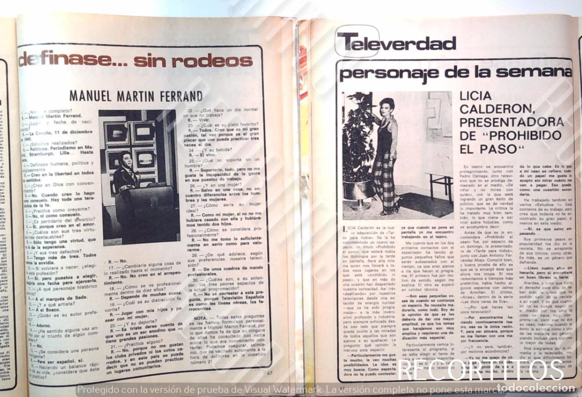 Cinema: LICIA CALDERON MANUEL MARTIN FERRAND