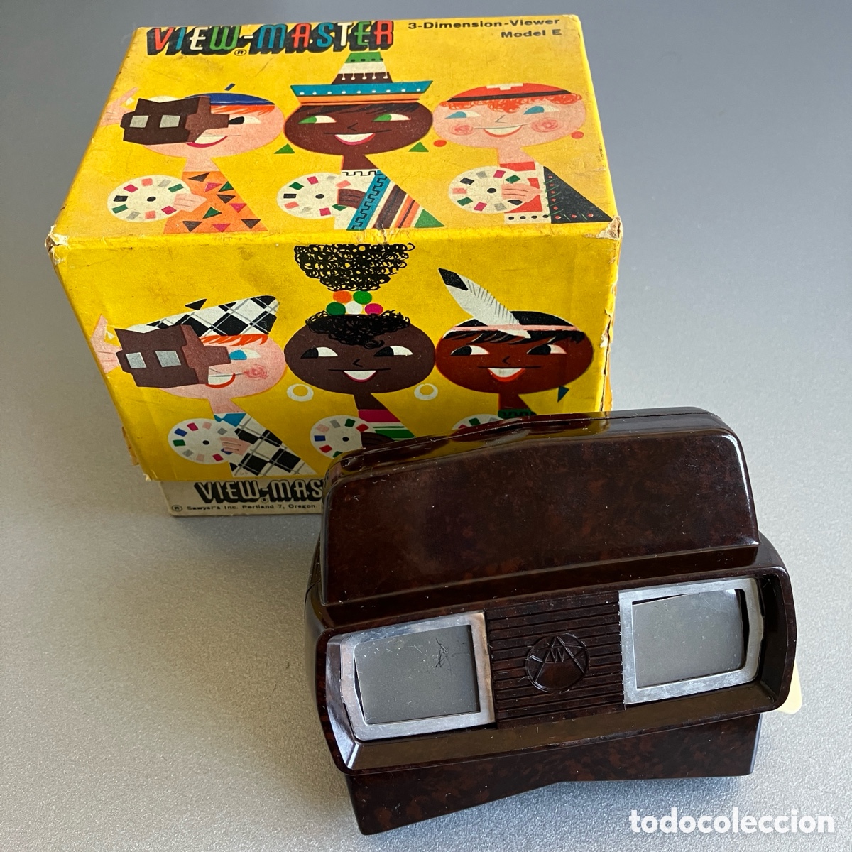 Cine: Visor 3D View-Master Modelo E Baquelita marr&oacute;n - Foto 4