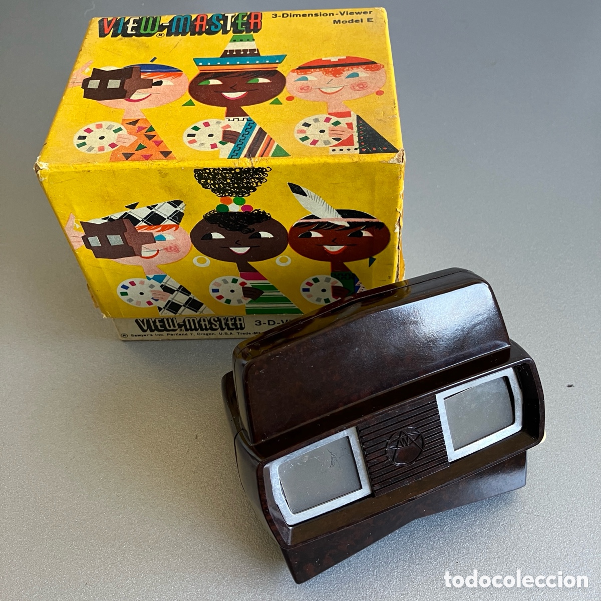 Cine: Visor 3D View-Master Modelo E Baquelita marr&oacute;n - Foto 5