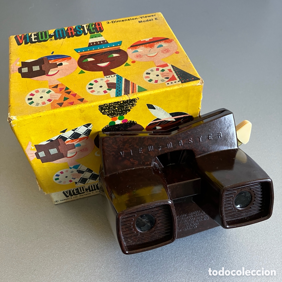 Cine: Visor 3D View-Master Modelo E Baquelita marr&oacute;n - Foto 6