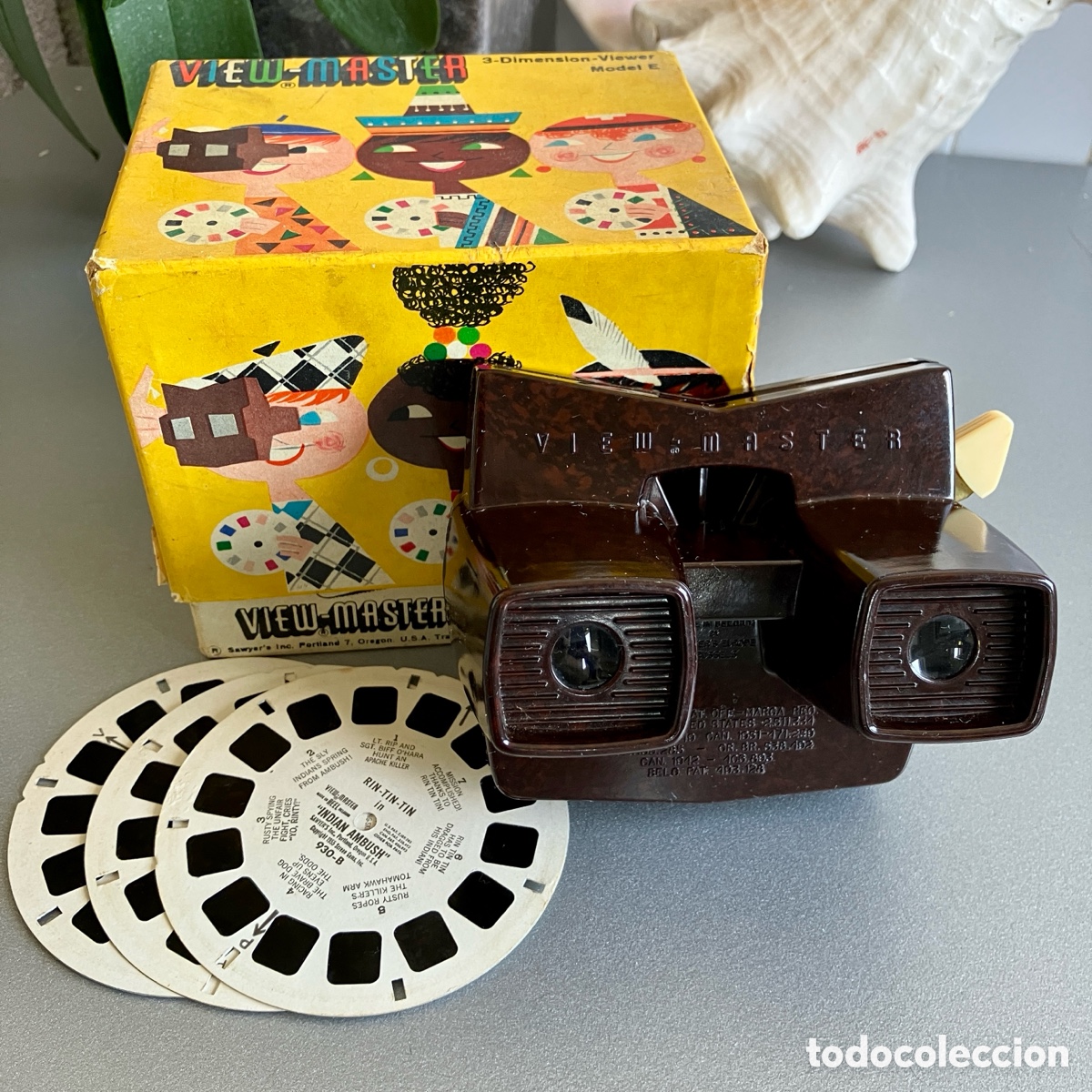 Cine: Visor 3D View-Master Modelo E Baquelita marr&oacute;n - Foto 12