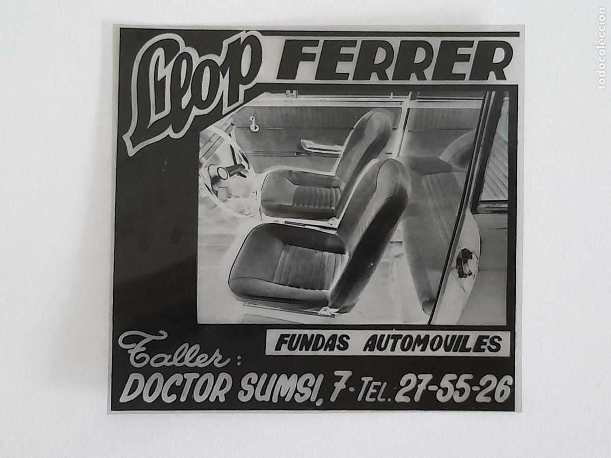 Cine: ANTIGUA PUBLICIDAD DIAPOSITIVA ORIGINAL PROYECCIONES SALAS CINE TALLER LLOP FERRER VALENCIA RV 8