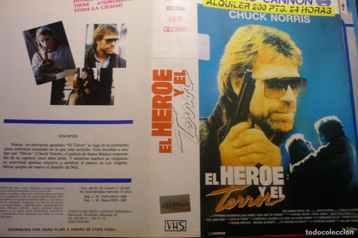 Cine: CARATULA VIDEO EL HEROE Y EL TERROR CHUCK NORRIS - Foto 1