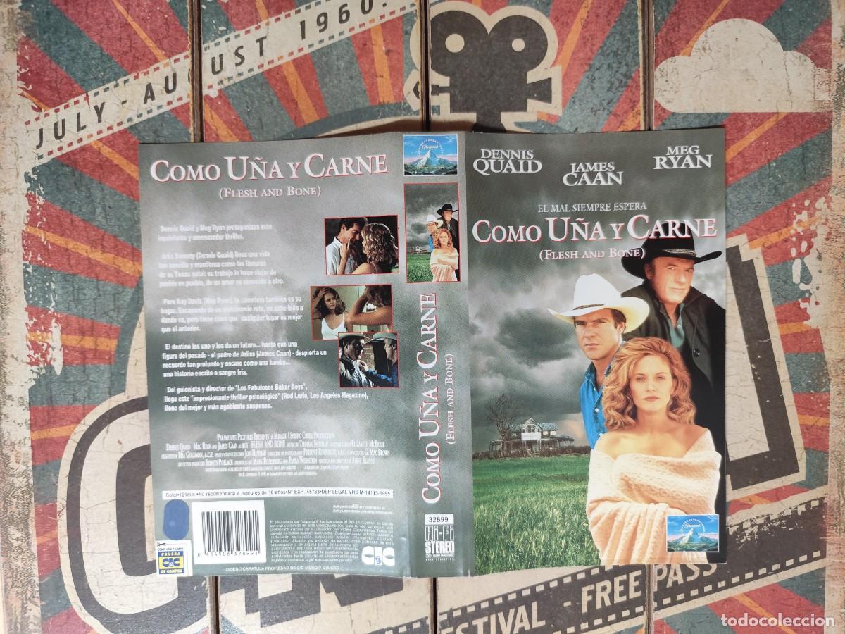 Cine: Car&aacute;tula VHS Como u&ntilde;a y carne - Foto 1