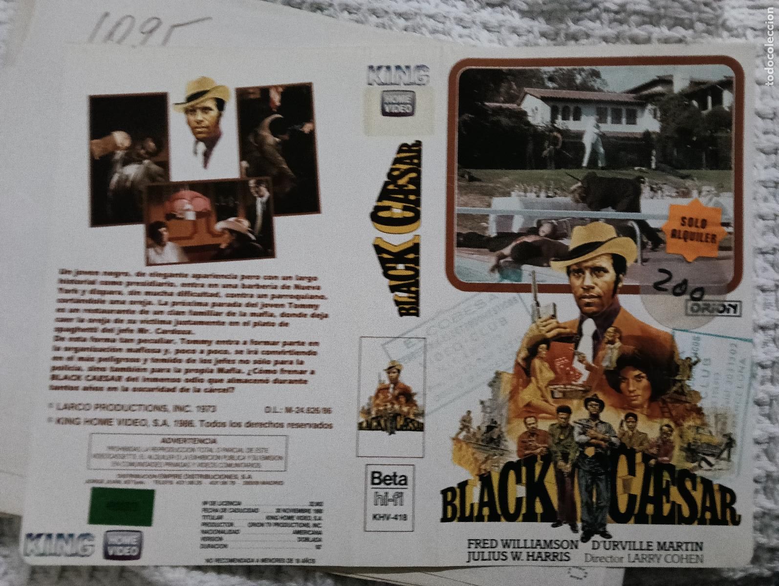 Cine: CARATULA - BLACK CAESAR KING BETA - Foto 1