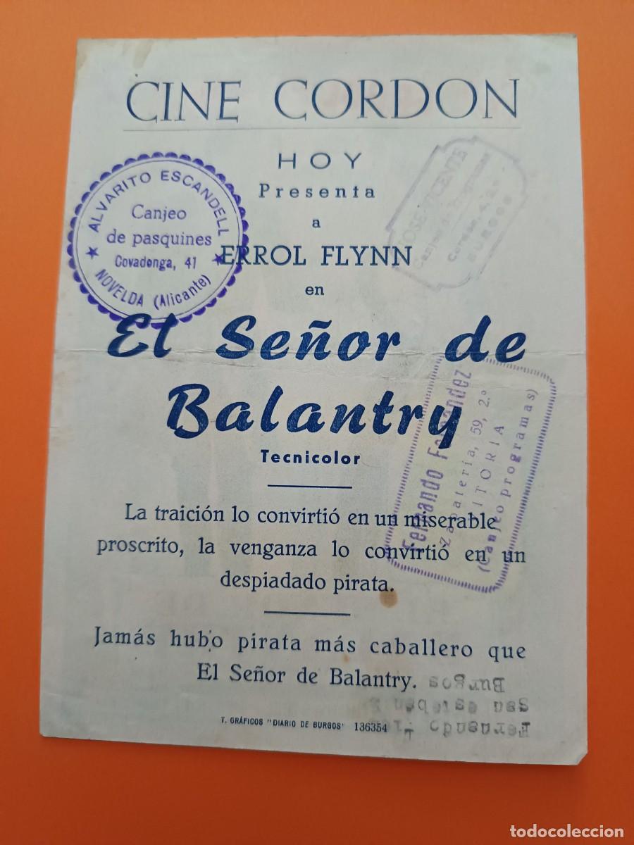 Cine: PROGRAMA DE CINE EL SE&Ntilde;OR DE BALANTRY - Foto 2