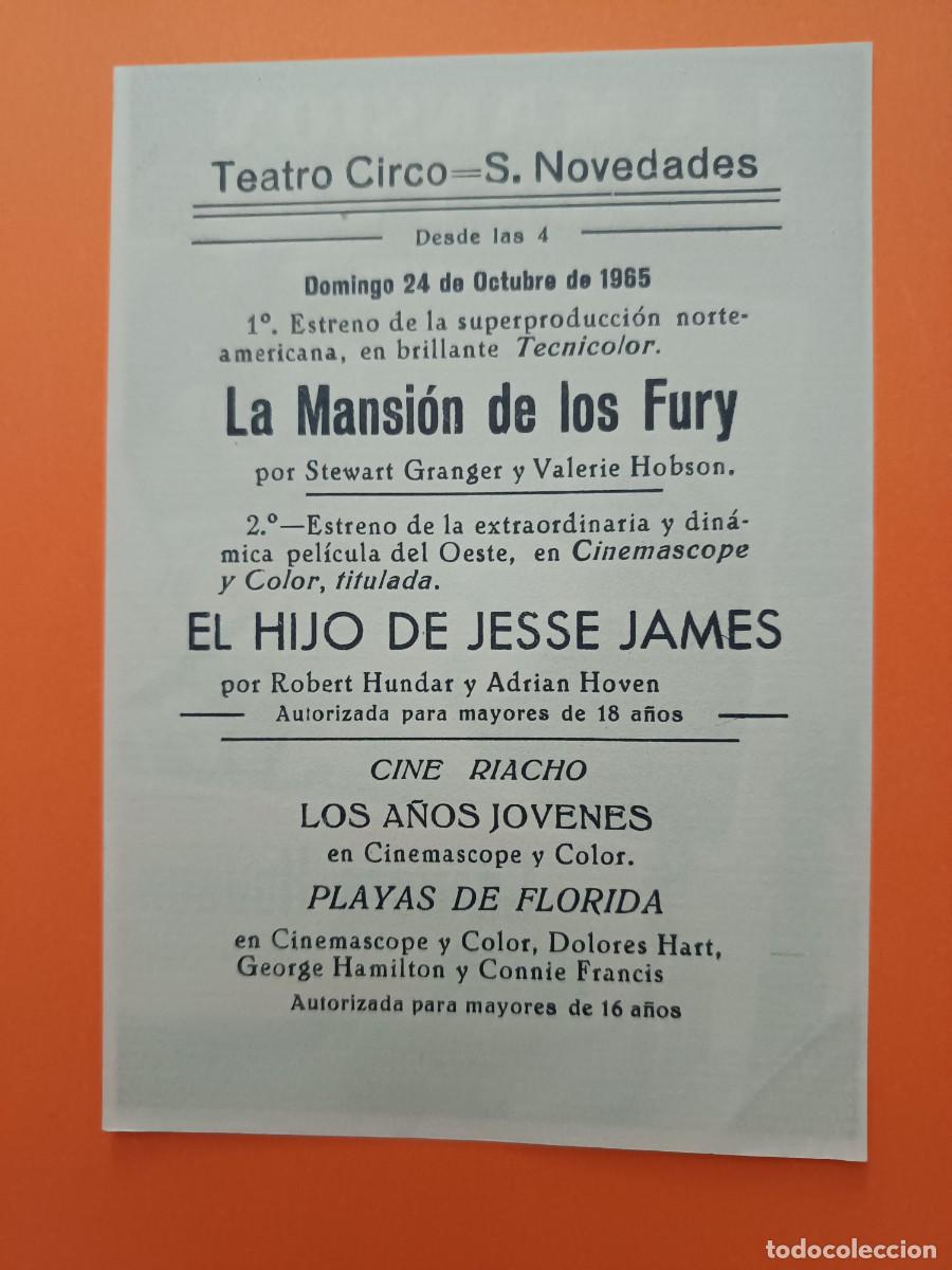 Cine: PROGRAMA DE CINE LA MANSION DE LOS FURY - Foto 2