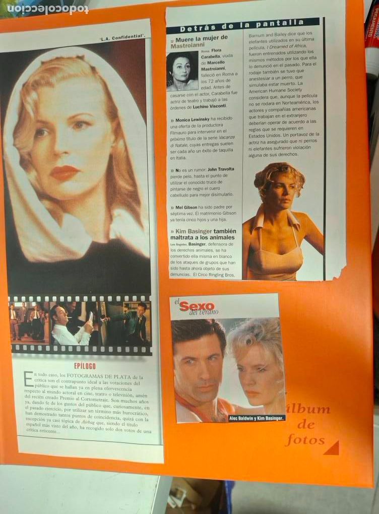 Cine: RECORTES SCRATCH COLLAGE KIM BASINGER - Foto 1