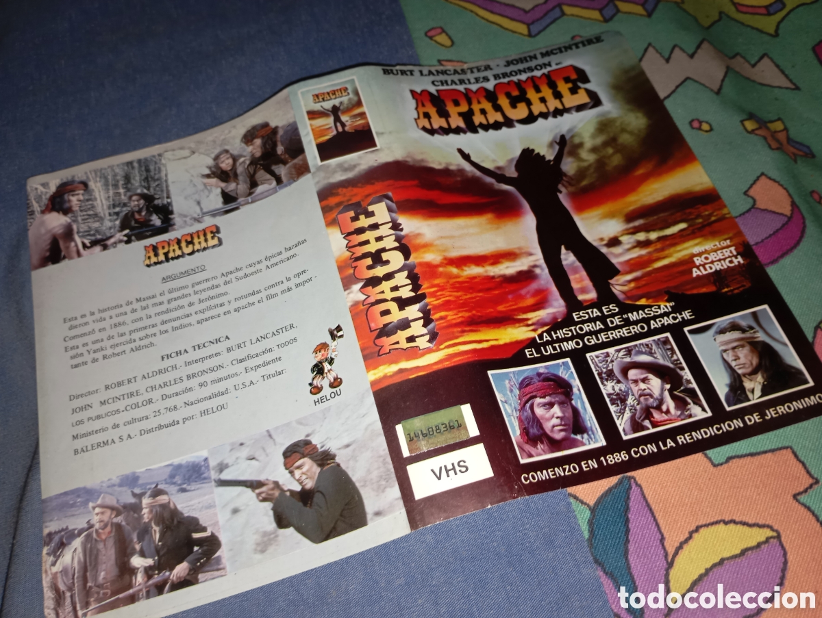 Cine: Car&aacute;tula vhs- apache - Foto 1