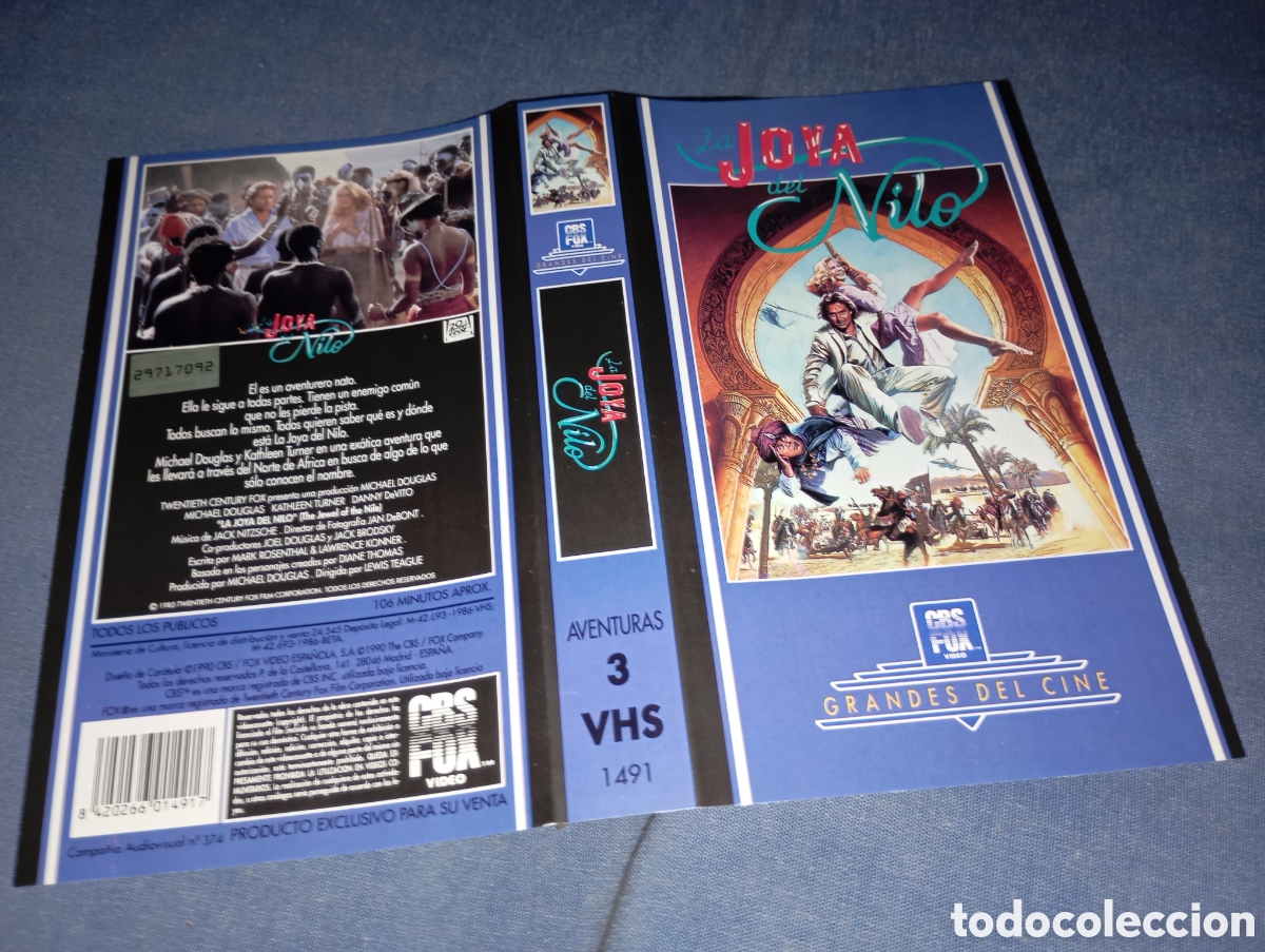Cine: Car&aacute;tula vhs- la joya del nilo - Foto 1
