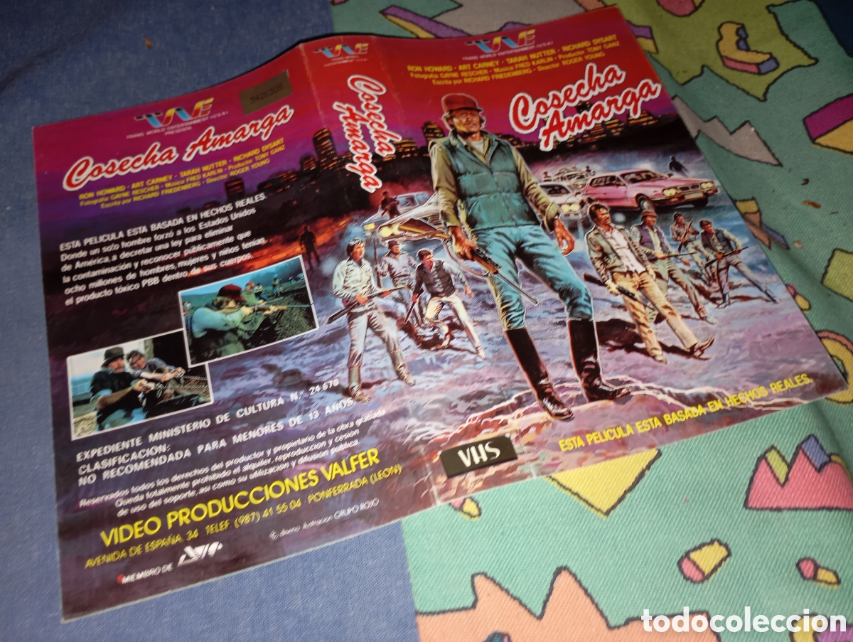 Cine: Car&aacute;tula vhs- cosecha amarga - Foto 1