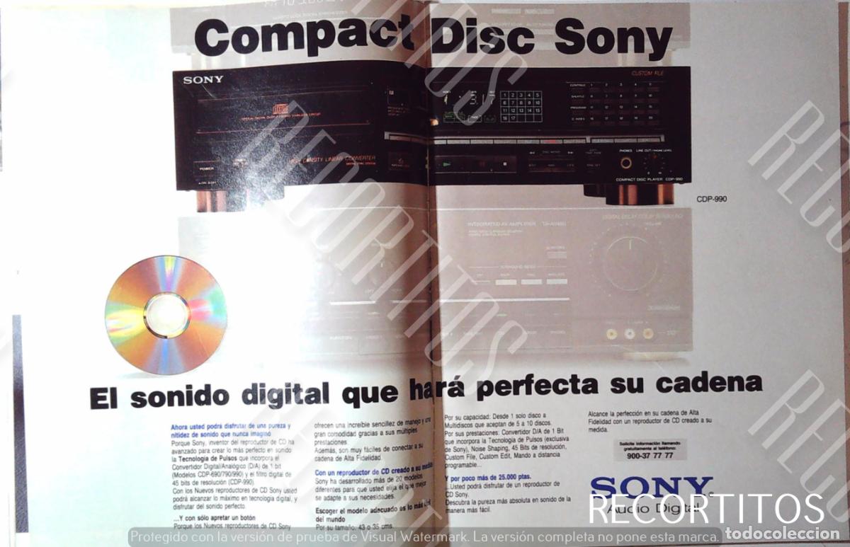 Cine: SONY CD COMPACT DISC ANUNCIO PUBLICIDAD - Foto 1