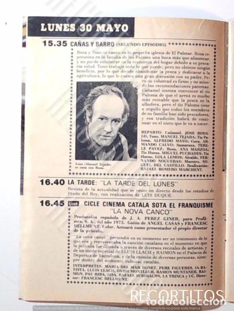 Cine: CA&Ntilde;AS Y BARRO MANUEL TEJADA - Foto 1