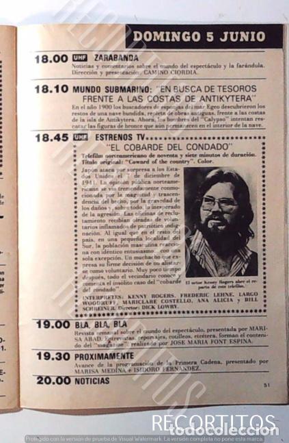 Cine: KENNY ROGERS EL COBARDE DEL CONDADO - Foto 1