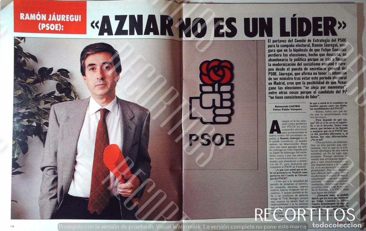 Cine: RAMON JAUREGUI PSOE AZNAR ES UN LIDER - Foto 1
