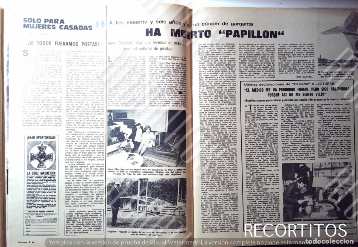 Cine: PAILLON A MUERTO PAPILLON. - Foto 1
