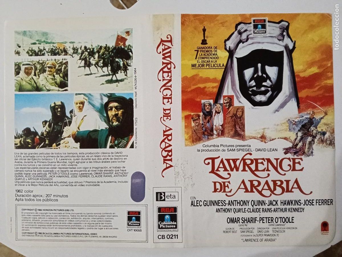Cine: CARATULA - LAWRENCE DE ARABIA RCA BETA - Foto 1