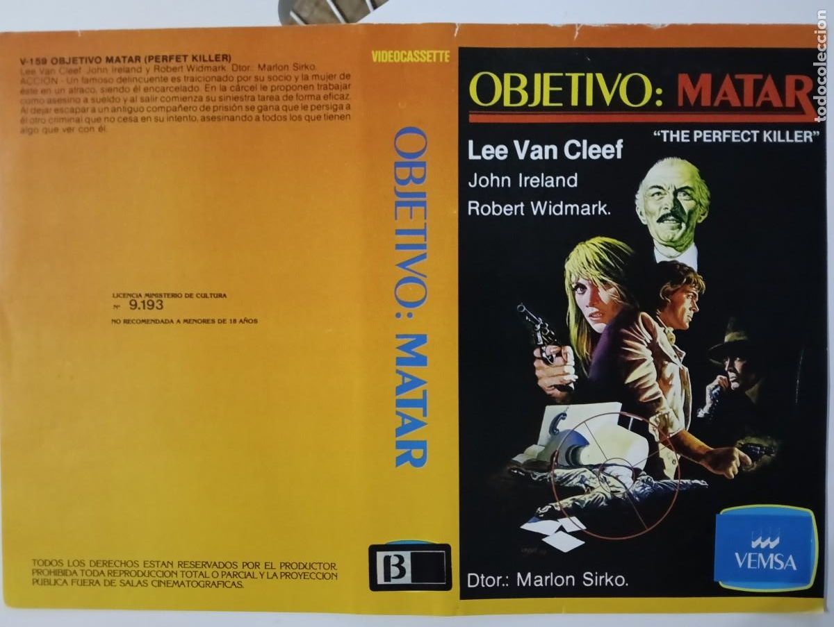 Cine: CARATULA - OBJETIVO MATAR VEMSA BETA - Foto 1