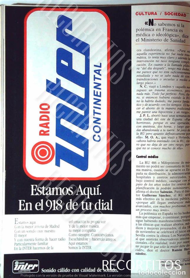 Cine: RADIO INTER CONTINENTAL anuncio publicidad - Foto 1