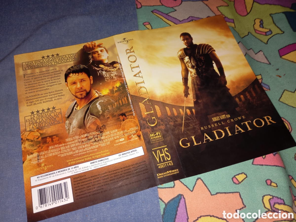 Cine: Car&aacute;tula vhs- gladiator- caja grande - Foto 1