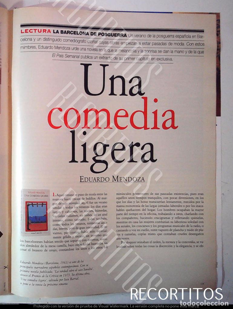Cine: eduardo mendoza una comedia ligera - Foto 1