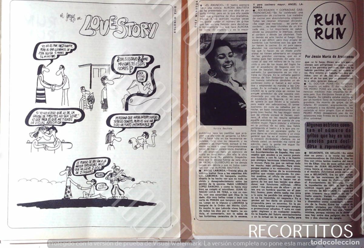 Cinema: FORGES HUMOR EN DIEZ MINUTOS LOVE STORY AURORA BAUTISTA