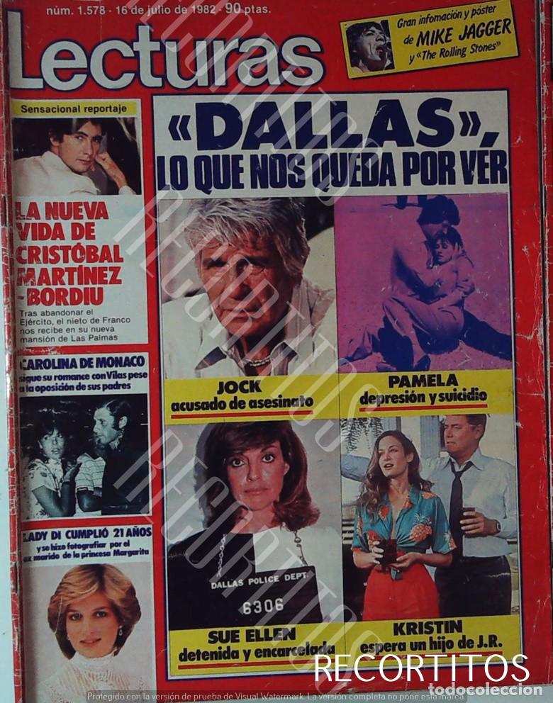 Cine: recorte portada dallas linda gray pamela sue martin larry hagman patrick duffy lady di carolina de