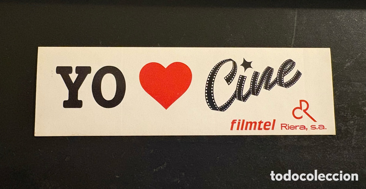 Cine: PEGATINA YO AMO EL CINE de FILMTEL RIERA, S.A