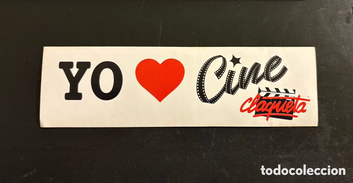 Cine: PEGATINA YO AMO EL CINE de CLAQUETA