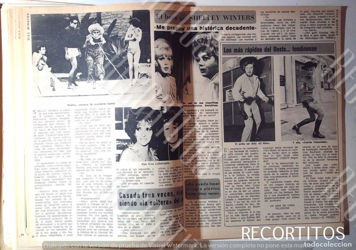 Cin&eacute;ma: SHELLEY WINTERS GINA LOLLOBRIGIDA BILLY EL NI&Ntilde;O JUANITA CALAMIDAD