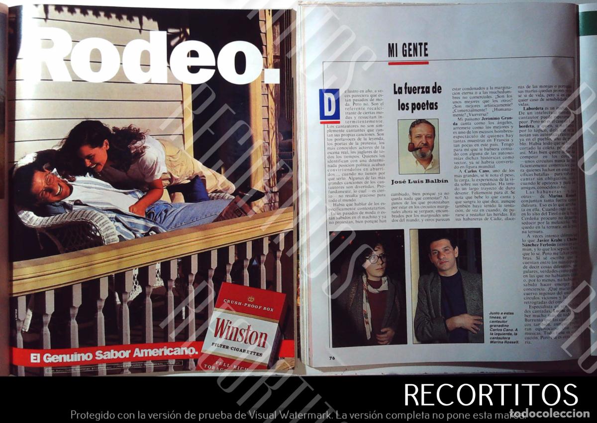 Cine: WINSTON TABACO CIGARRILLOS ANUNCIO PUBLICIDAD CARLOS CANO MARINA ROSSELL JOSE LUIS BALBIN