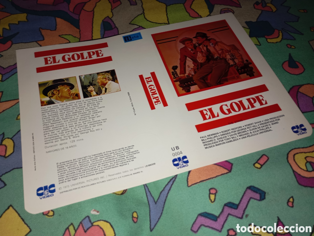 Cine: Car&aacute;tula vhs- beta- El golpe - Foto 1