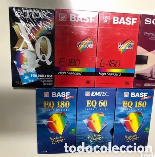 Cine: Cintas v&iacute;rgenes VHS precintadas BASF, Sony, TDK. ASM