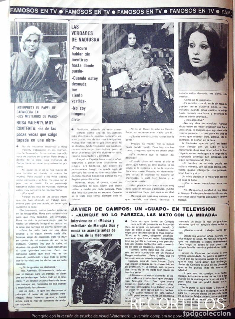 Cine: ROSA VALENTY JAVIER DE CAMPOS NADIUSKA