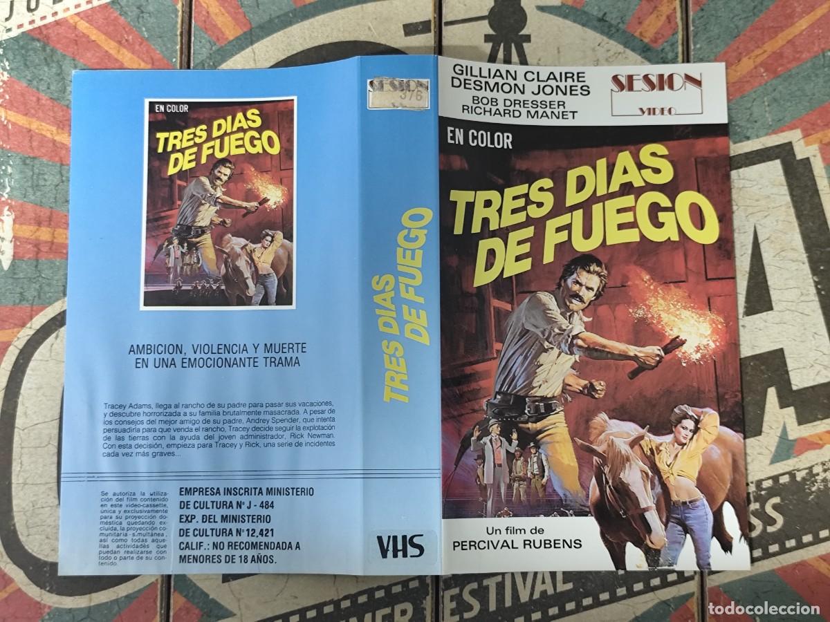 Cin&eacute;ma: Car&aacute;tula VHS Tres d&iacute;as de fuego