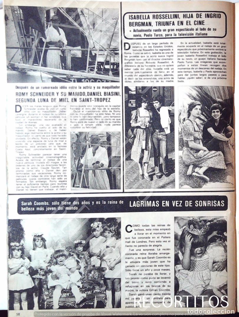 Cine: ISABELLLA ROSSELLINI ROMY SCHNEIDER SARAH COOMBS MISS INFANTIL
