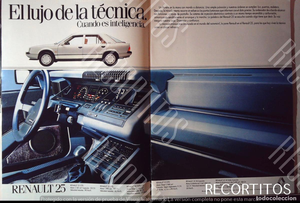 Cine: RENAULT 25 ANUNCIO PUBLICIDAD - Foto 1