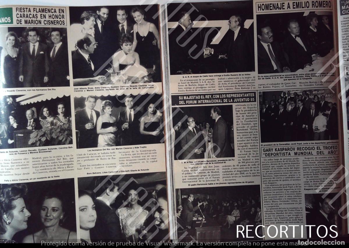 Cine: DON ALFONSO DE BORBON EMILIO ROMERO GARY KASPAROV MARION CISNEROS LILIAN CARBONELL